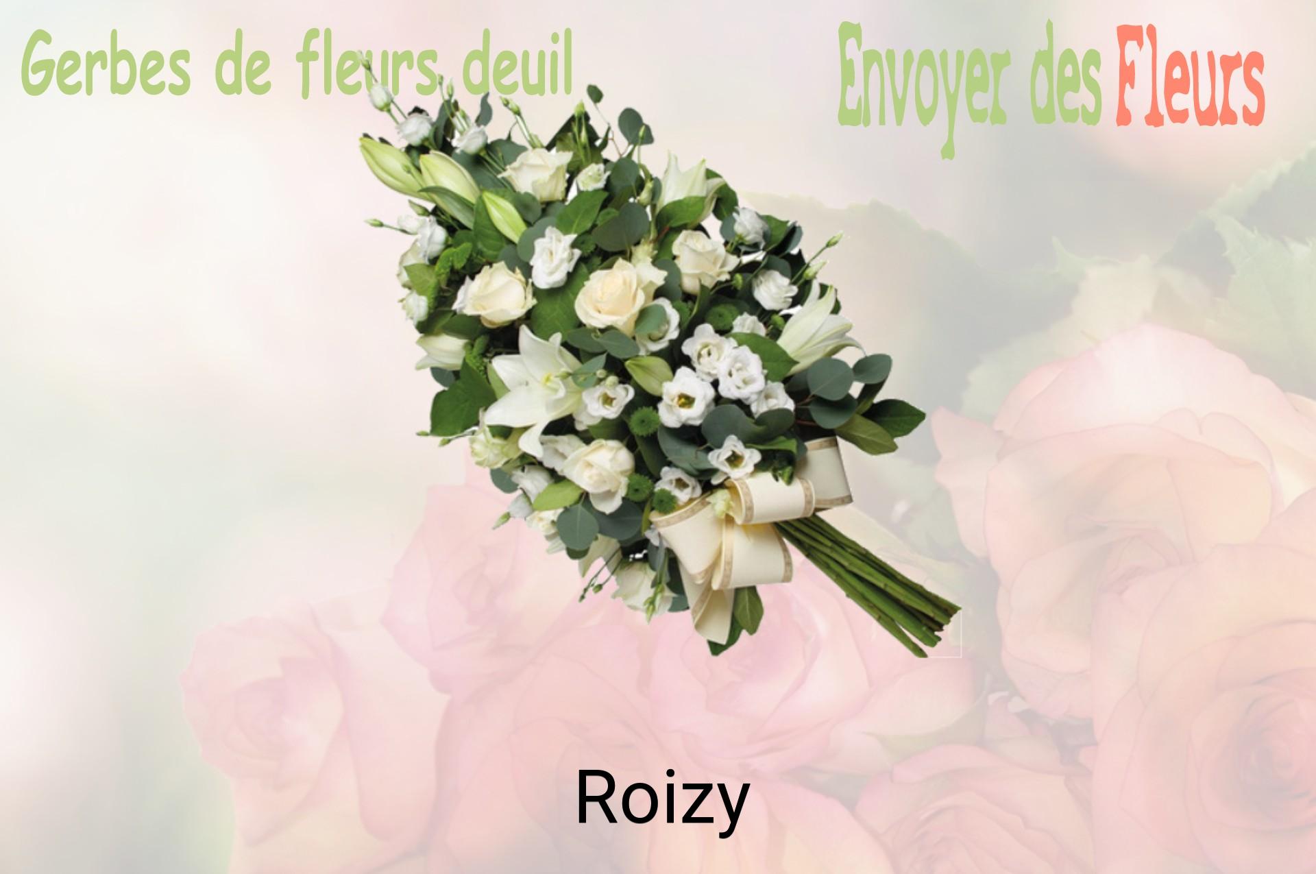 Gerbe de fleurs de deuil livrée à Roizy